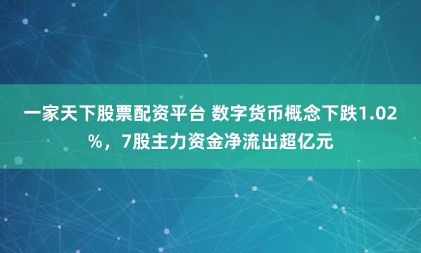 一家天下股票配资平台 数字货币概念下跌1.02%，7股主力资金净流出超亿元