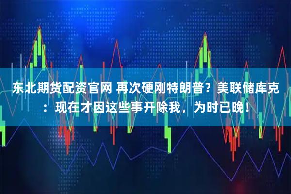 东北期货配资官网 再次硬刚特朗普？美联储库克：现在才因这些事开除我，为时已晚！